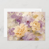 Carte Postale Vintage Pastel Garden Flowers (Devant / Derrière)