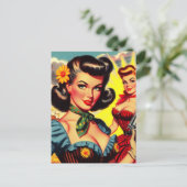 Carte Postale Vintage Pâte Western Girls (Debout devant)