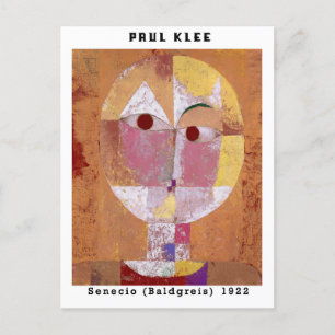 Carte Postale Vintage Paul Klee Visage Art Abstrait Bauhaus