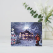 Carte Postale Vintage Pays Noël Cabine vacances (Debout devant)