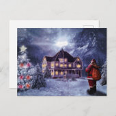 Carte Postale Vintage Pays Noël Cabine vacances (Devant / Derrière)