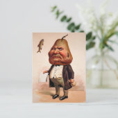 Carte postale vintage Pear Head Guy (Debout devant)