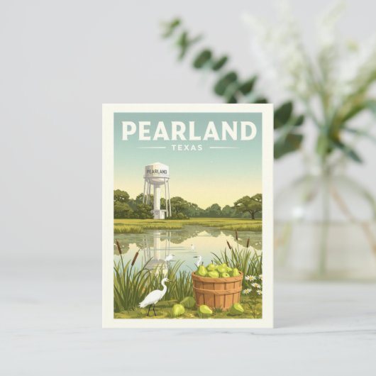 Carte Postale Vintage Pearland Texas (Debout devant)