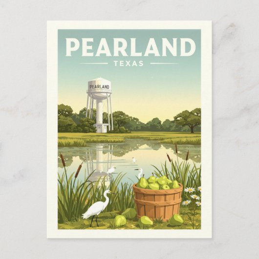 Carte Postale Vintage Pearland Texas (Devant)