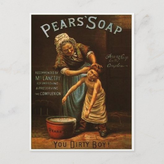 Carte postale vintage Pears Soap (Devant)