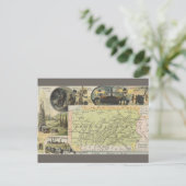 Carte Postale Vintage Pennsylvania Map (Debout devant)