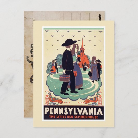 Carte postale Vintage Pennsylvanie (Devant / Derrière)