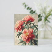Carte Postale Vintage Peonies (Debout devant)