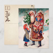 Carte postale vintage Père Noël (Devant / Derrière)