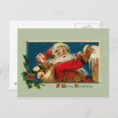 Carte postale vintage Père Noël Christmas (Devant / Derrière)