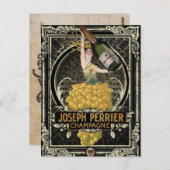 Carte postale vintage Perrier Champagne (Devant / Derrière)