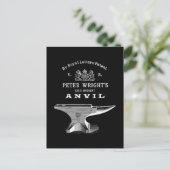 Carte Postale Vintage Peter Wright Anvil Blacksmithing (Debout devant)