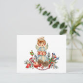 Carte Postale Vintage petit ange de Noël (Debout devant)