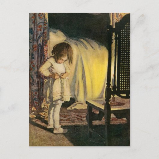 Carte postale vintage petite fille (Devant)