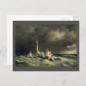 Carte postale vintage, phare (Devant / Derrière)