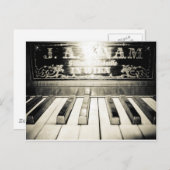 Carte Postale Vintage piano (Devant / Derrière)