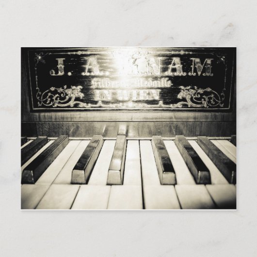 Carte Postale Vintage piano (Devant)