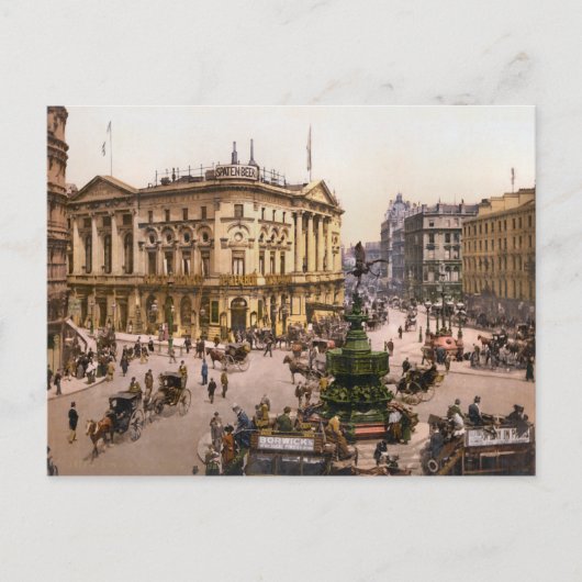 Carte Postale Vintage Piccadilly Circus Londres Angleterre (Devant)