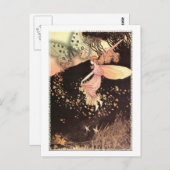 Carte postale vintage Pink Dreams Fairy (Devant / Derrière)