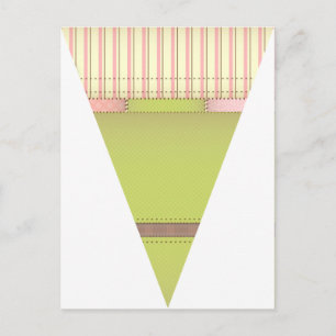 Carte postale vintage Pink Party Flag Bunting Bann