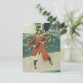 Carte Postale Vintage Pirates, capitaine Keitt par Howard Pyle (Debout devant)