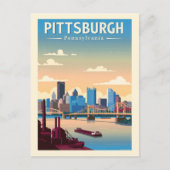 Carte Postale Vintage Pittsburgh Pennsylvanie (Devant)