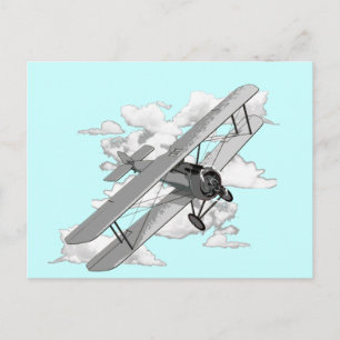 Carte Postale Vintage Plane