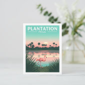 Carte Postale Vintage Plantation Floride (Debout devant)