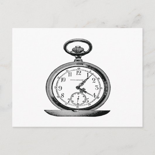 Carte Postale Vintage Pocket Watch (Devant)