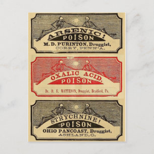 Carte postale vintage Poison