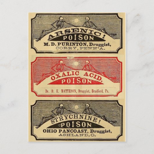 Carte postale vintage Poison (Devant)