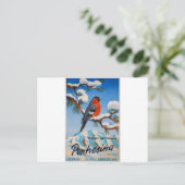 Carte Postale Vintage Pontresina Vacances Swiss Air Suisse (Debout devant)