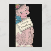 Carte Postale Vintage Poodle Joyeux anniversaire (Devant)