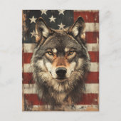 Carte Postale Vintage Portrait Wolf (Devant)
