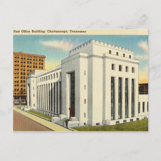 Carte Postale Vintage, Poste, Chattanooga, Tennessee (Devant)