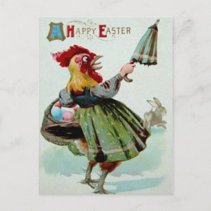 Carte postale vintage Poulet de Pâques
