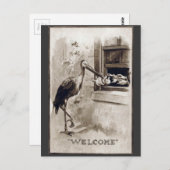 Carte Postale Vintage pour bébé (Devant / Derrière)