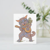 Carte postale vintage pour chat (Debout devant)