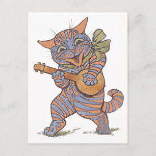 Carte postale vintage pour chat