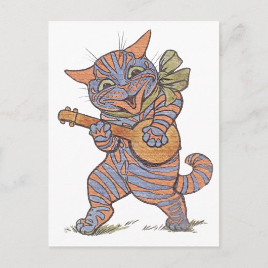 Carte postale vintage pour chat (Devant)