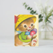 Carte postale vintage pour enfants de Pâques (Debout devant)