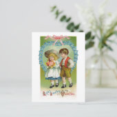Carte postale vintage pour enfants Valentine (Debout devant)