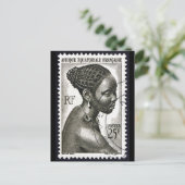 Carte postale vintage pour femme africaine (Debout devant)