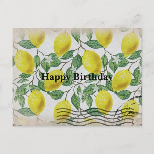 Carte postale vintage pour l'anniversaire (Devant)