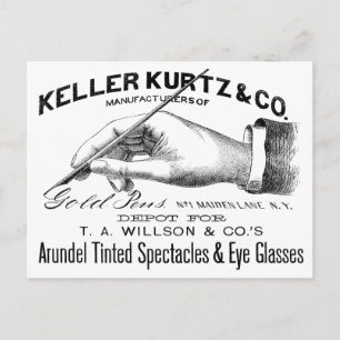 Carte postale vintage pour les lunettes
