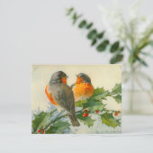 Carte postale Vintage pour les oiseaux doux Invita (Debout devant)