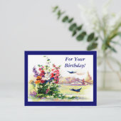 Carte Postale Vintage pour votre anniversaire (Debout devant)