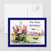 Carte Postale Vintage pour votre anniversaire (Devant / Derrière)