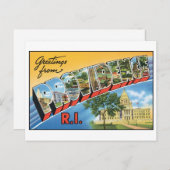 Carte postale vintage Providence, RI (Devant / Derrière)