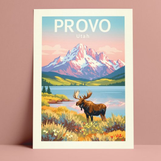 Carte Postale Vintage Provo Utah